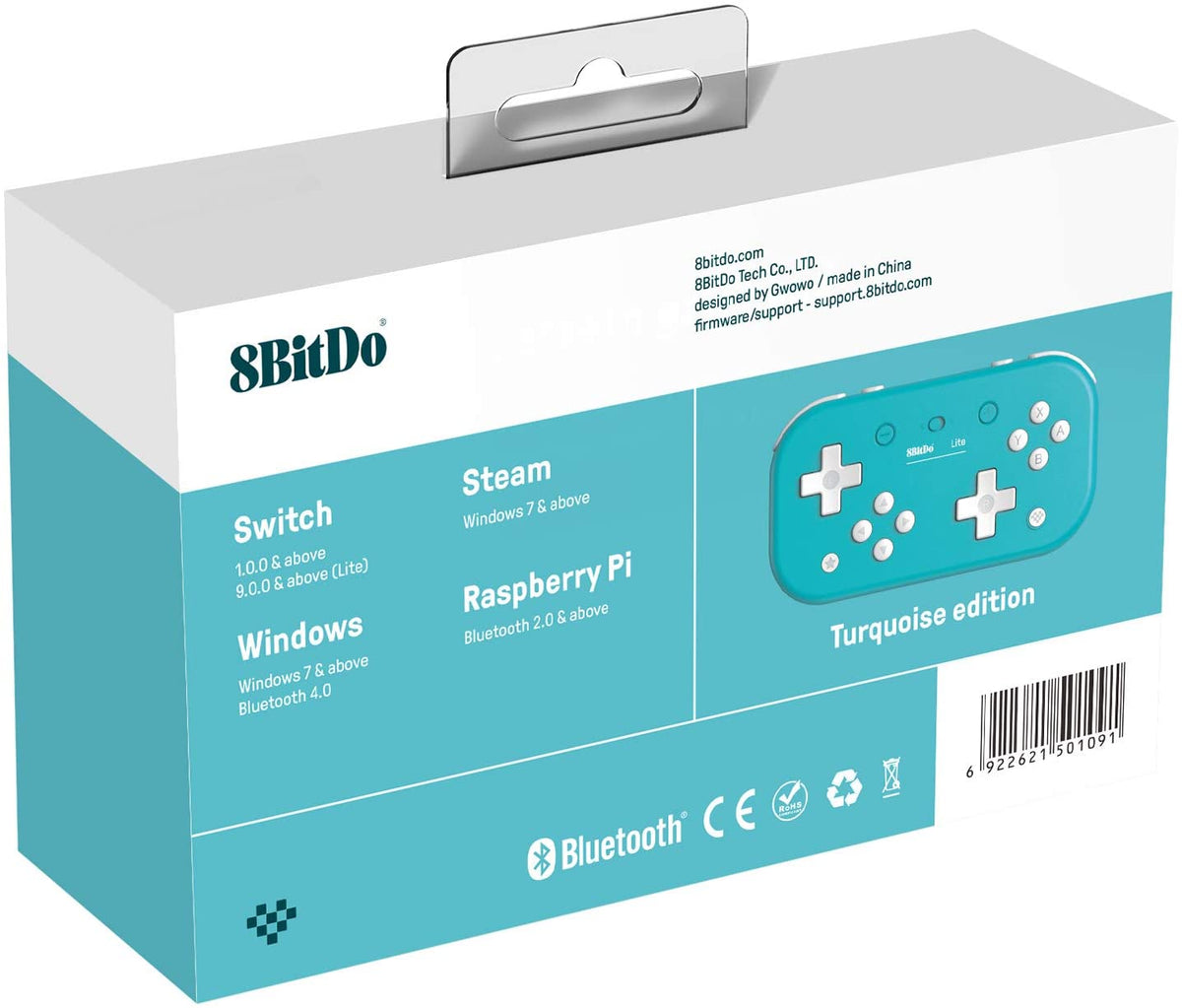 8BitDo Lite bluetooth controller Turquoise - Gamesellers.nl