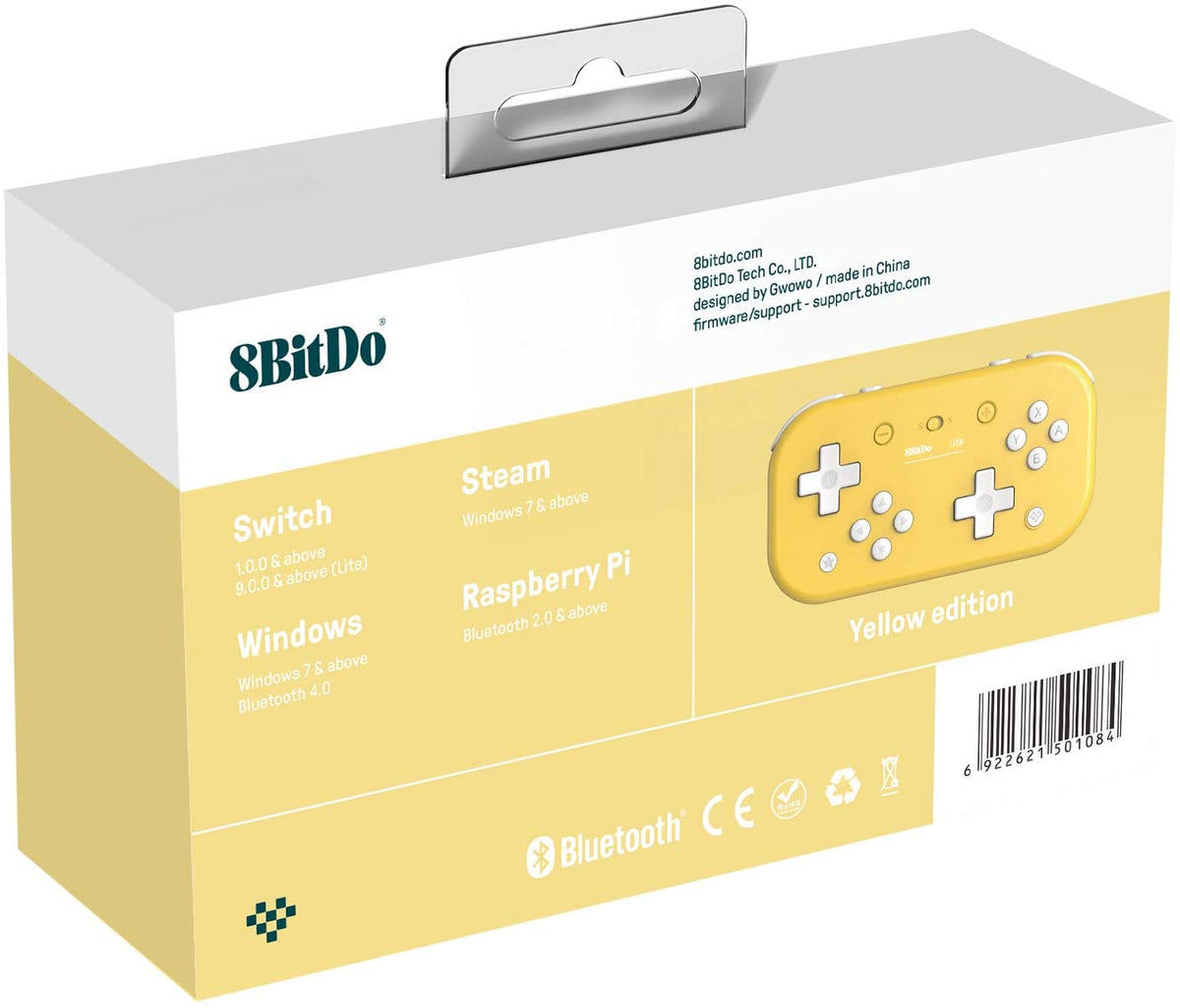 8BitDo Lite bluetooth controller Yellow - Gamesellers.nl