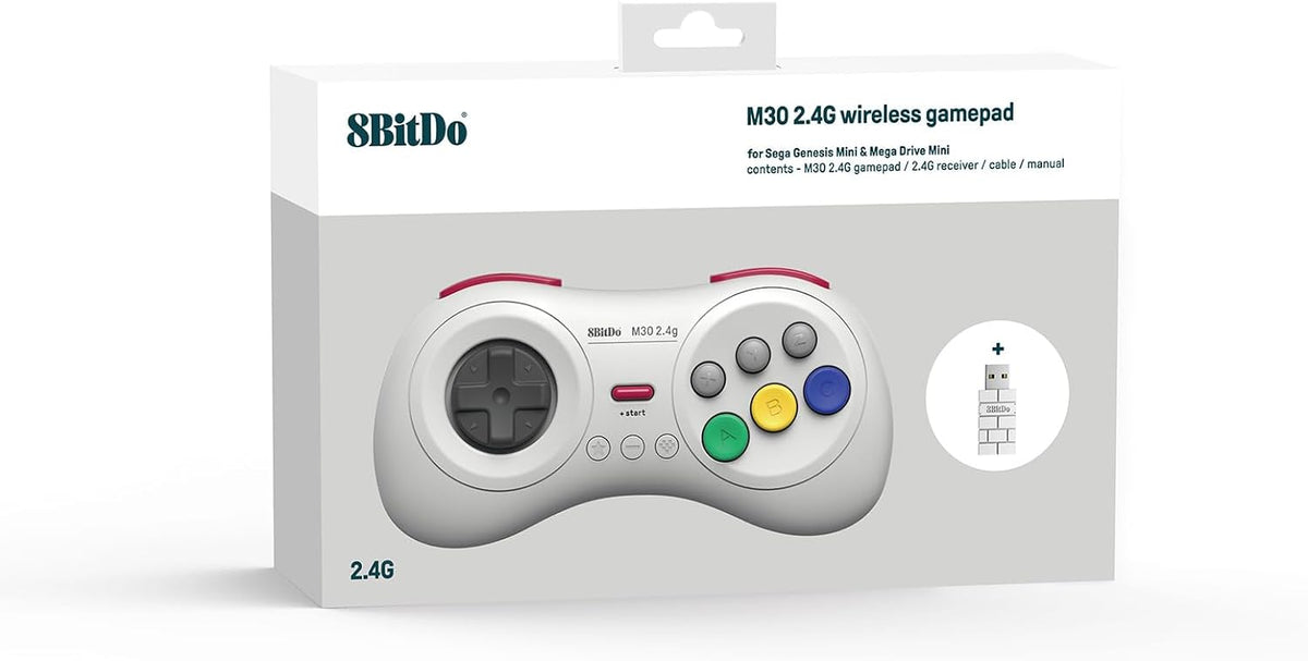 8BitDo M30 2.4Ghz wireless controller wit - Gamesellers.nl