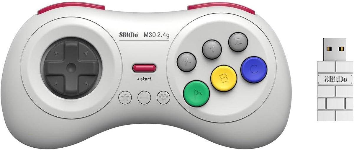 8BitDo M30 2.4Ghz wireless controller wit - Gamesellers.nl