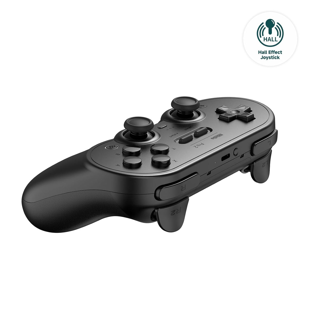 8BitDo Pro2 Hall effect Bluetooth Controller Black Edition - Gamesellers.nl