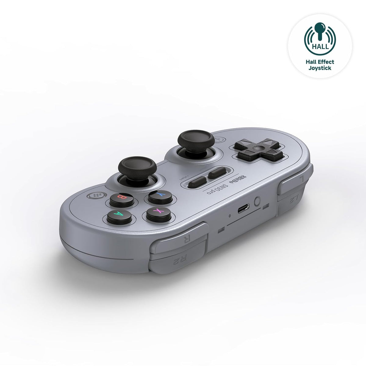 8BitDo SN30 Pro Gray Gamepad Hall edition bluetooth controller - Gamesellers.nl