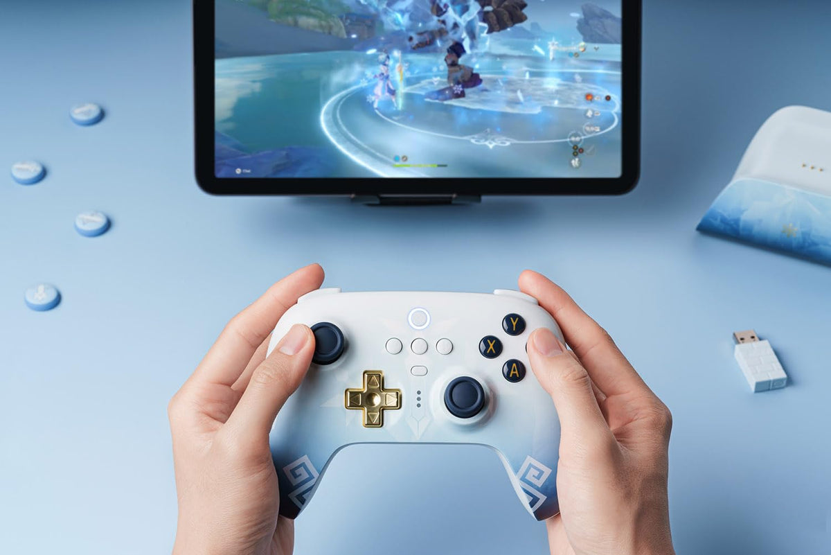 8Bitdo Ultimate Controller 2.4G voor PC, Android, Pi, Apple en Steam Deck - Chonguyn Genshin Impact edition - Gamesellers.nl