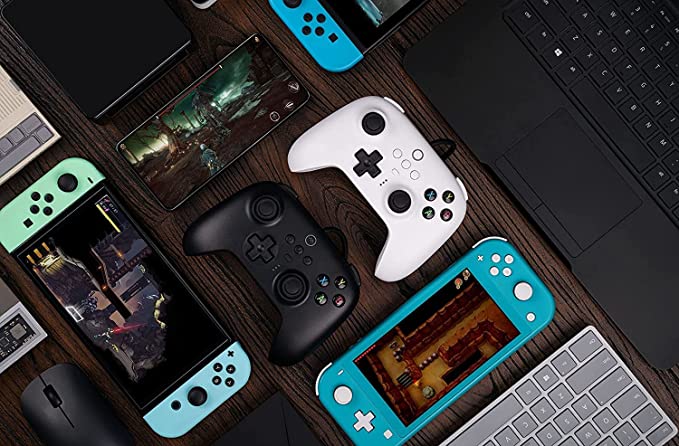 8BitDo Ultimate controller voor Switch, PC, Android wired wit - Gamesellers.nl