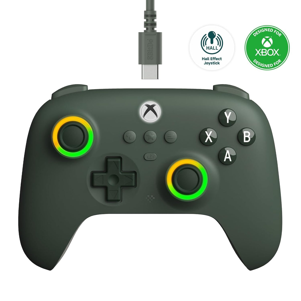 8BitDo wired Ultimate C controller met hall sensor voor Xbox dark green - Gamesellers.nl