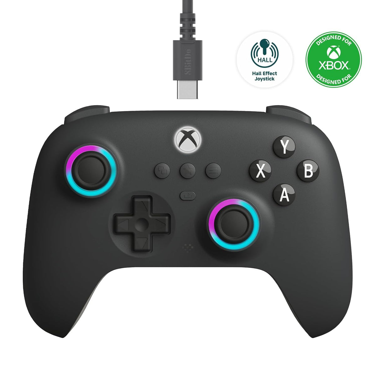 8BitDo wired Ultimate C controller met hall sensor voor Xbox dark grey - Gamesellers.nl