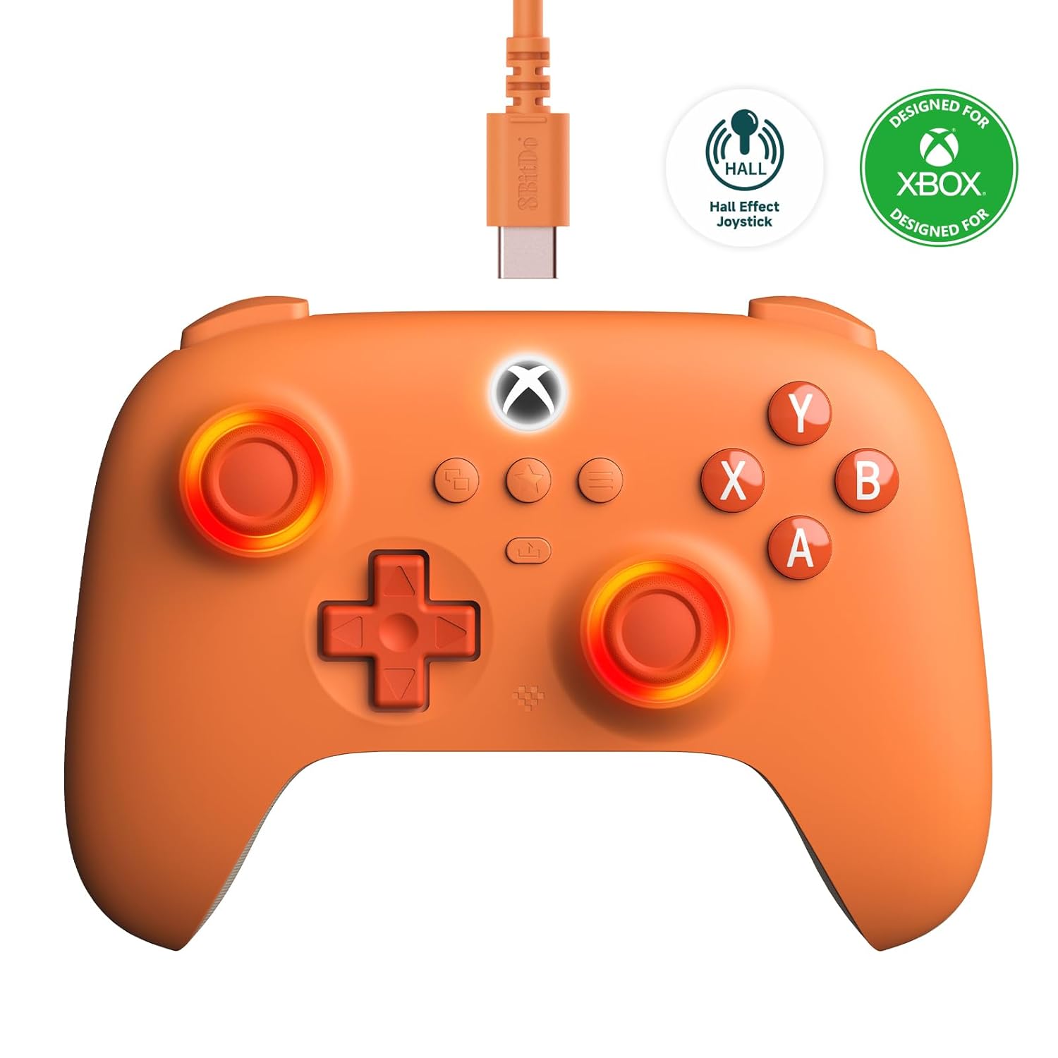 8BitDo wired Ultimate C controller met hall sensor voor Xbox orange - Gamesellers.nl