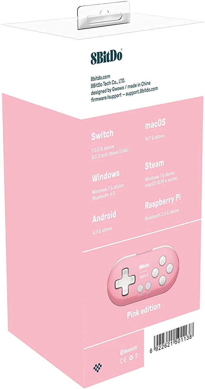 8BitDo Zero 2 bluetooth controller Pink Edition - Gamesellers.nl