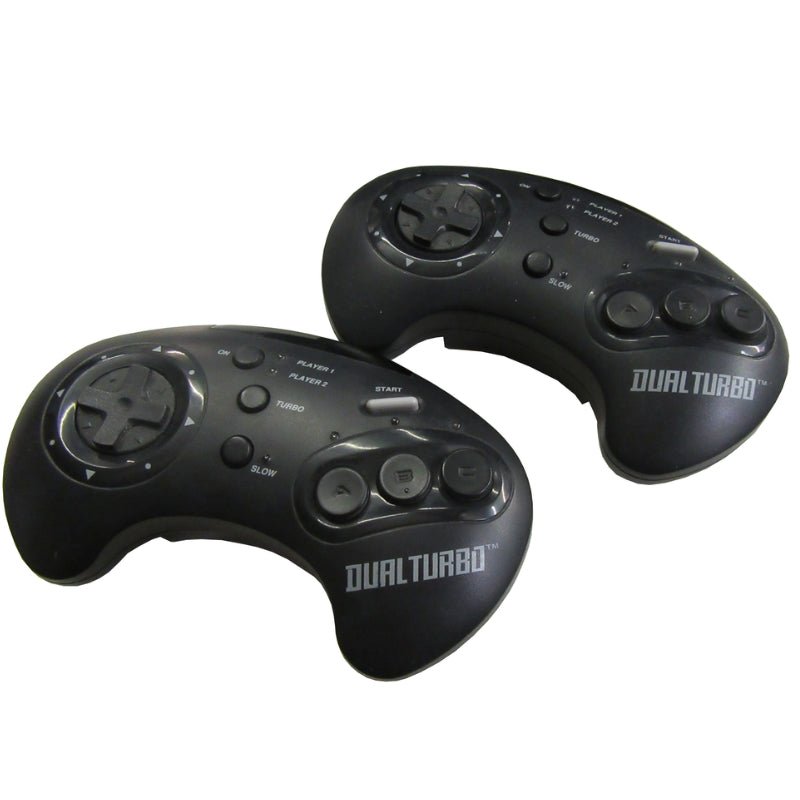 Akklaim Dual Turbo draadloze controller set voor Sega Mega Drive - Gamesellers.nl