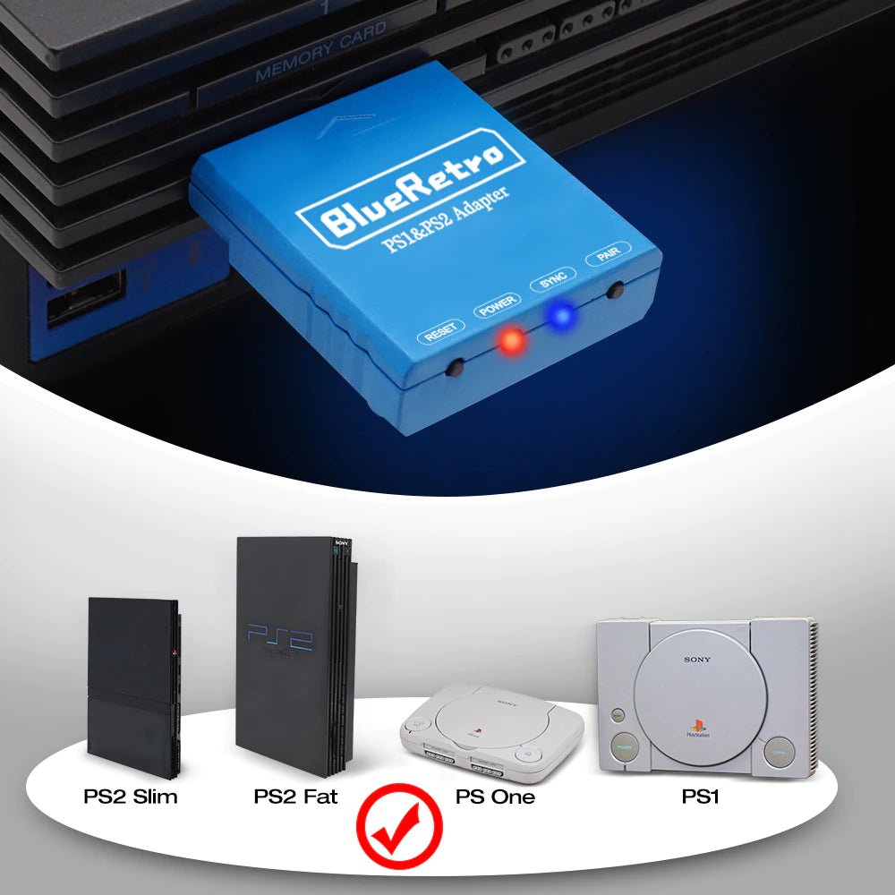 BlueRetro wireless controller adapter voor Playstation 1 / Playstation 2 - Gamesellers.nl