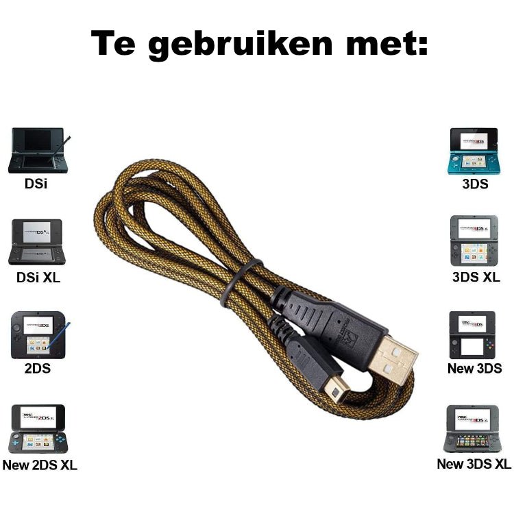 Cablebee USB lader voor Nintendo 2DS / 3DS / DSi - 3 meter - Gamesellers.nl