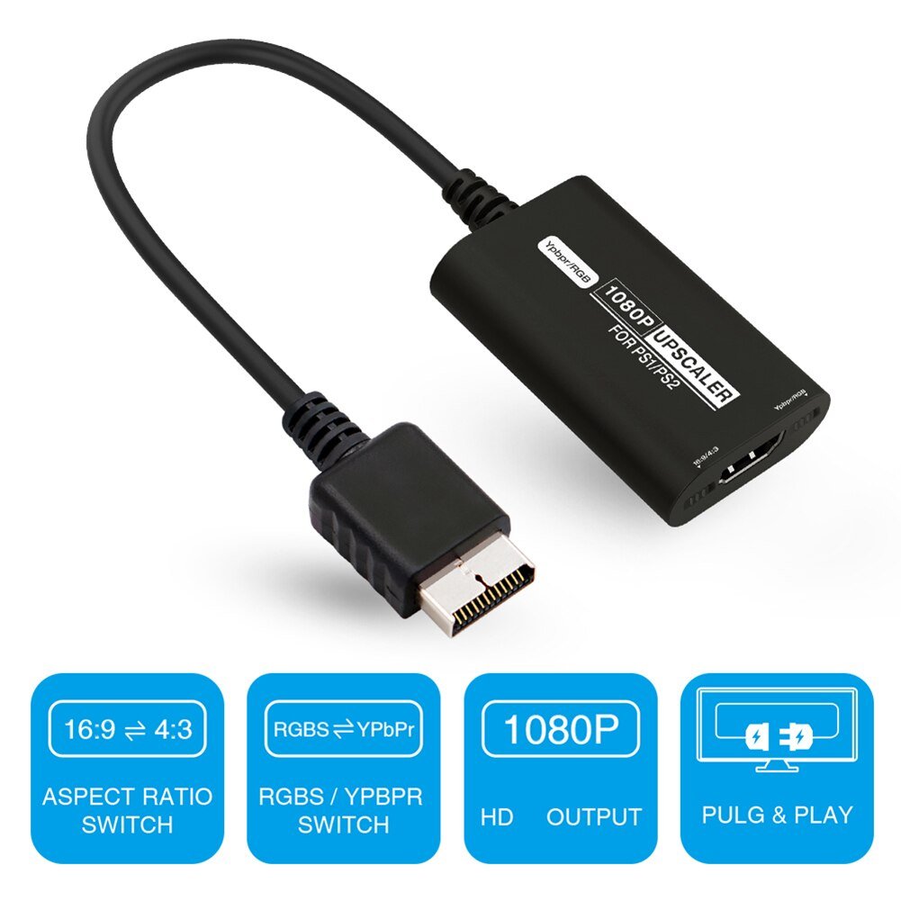 HDMI adapter / omvormer voor Playstation 1 / Playstation 2 - Gamesellers.nl