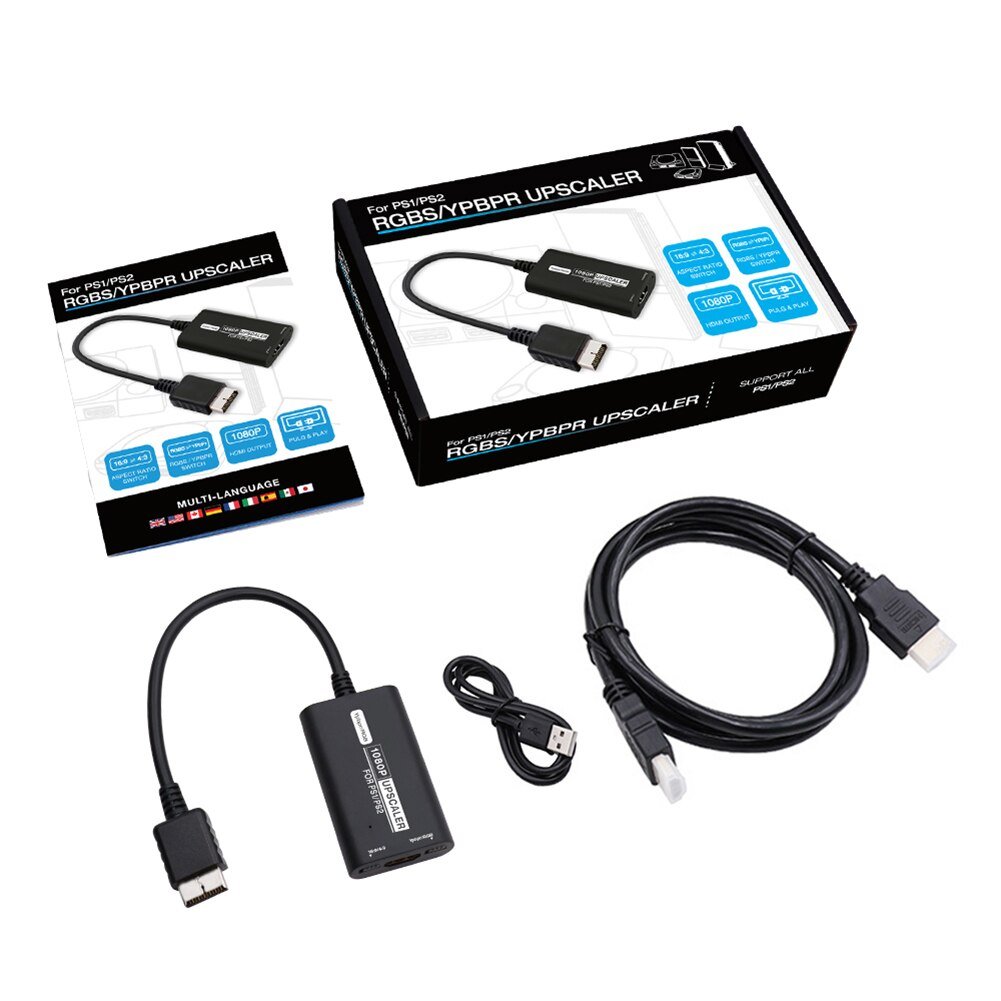 HDMI adapter / omvormer voor Playstation 1 / Playstation 2 - Gamesellers.nl