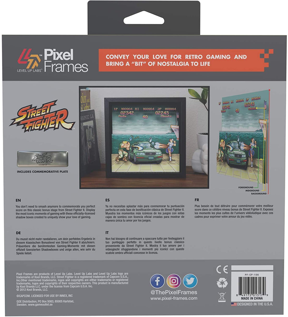 Pixel Frames - Streetfighter 2 car scene - Gamesellers.nl