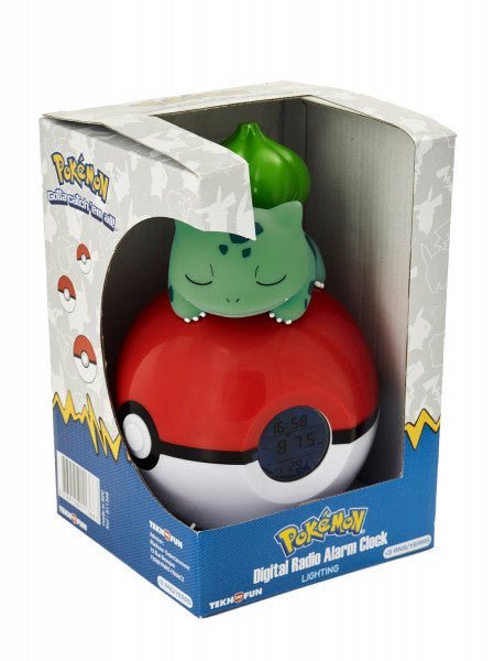 Pokemon: Sleeping Bulbasaur on Poke Ball Light - Up 3D Alarm Clock - Gamesellers.nl