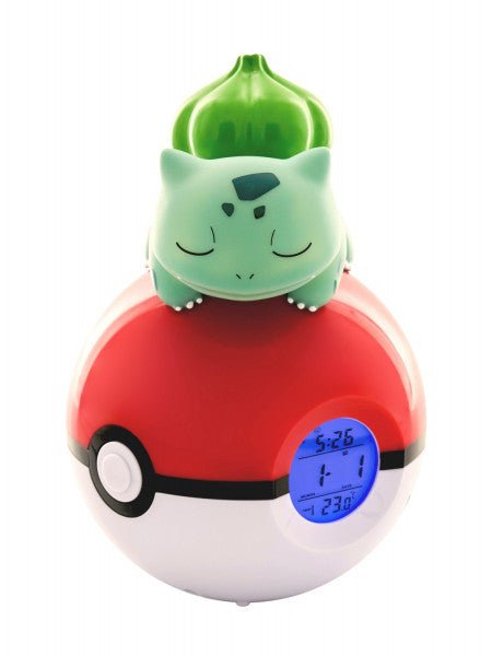 Pokemon: Sleeping Bulbasaur on Poke Ball Light - Up 3D Alarm Clock - Gamesellers.nl