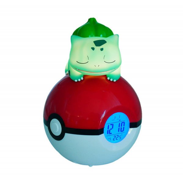 Pokemon: Sleeping Bulbasaur on Poke Ball Light - Up 3D Alarm Clock - Gamesellers.nl