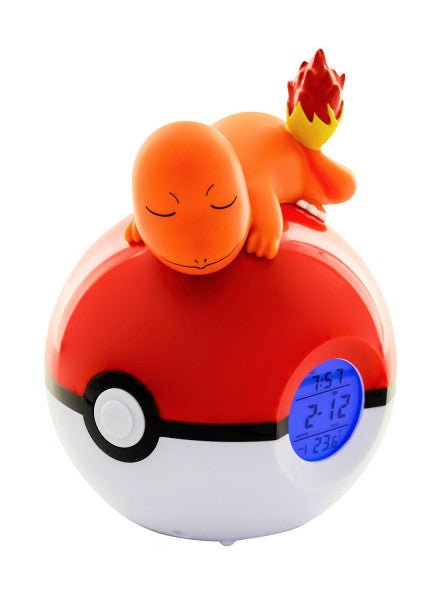 Pokemon: Sleeping Charmander on Poke Ball Light - Up 3D Alarm Clock - Gamesellers.nl