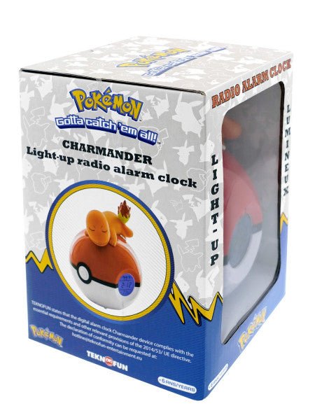 Pokemon: Sleeping Charmander on Poke Ball Light - Up 3D Alarm Clock - Gamesellers.nl