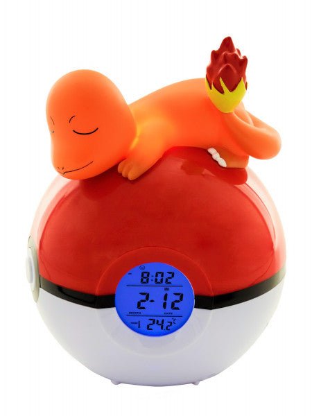 Pokemon: Sleeping Charmander on Poke Ball Light - Up 3D Alarm Clock - Gamesellers.nl