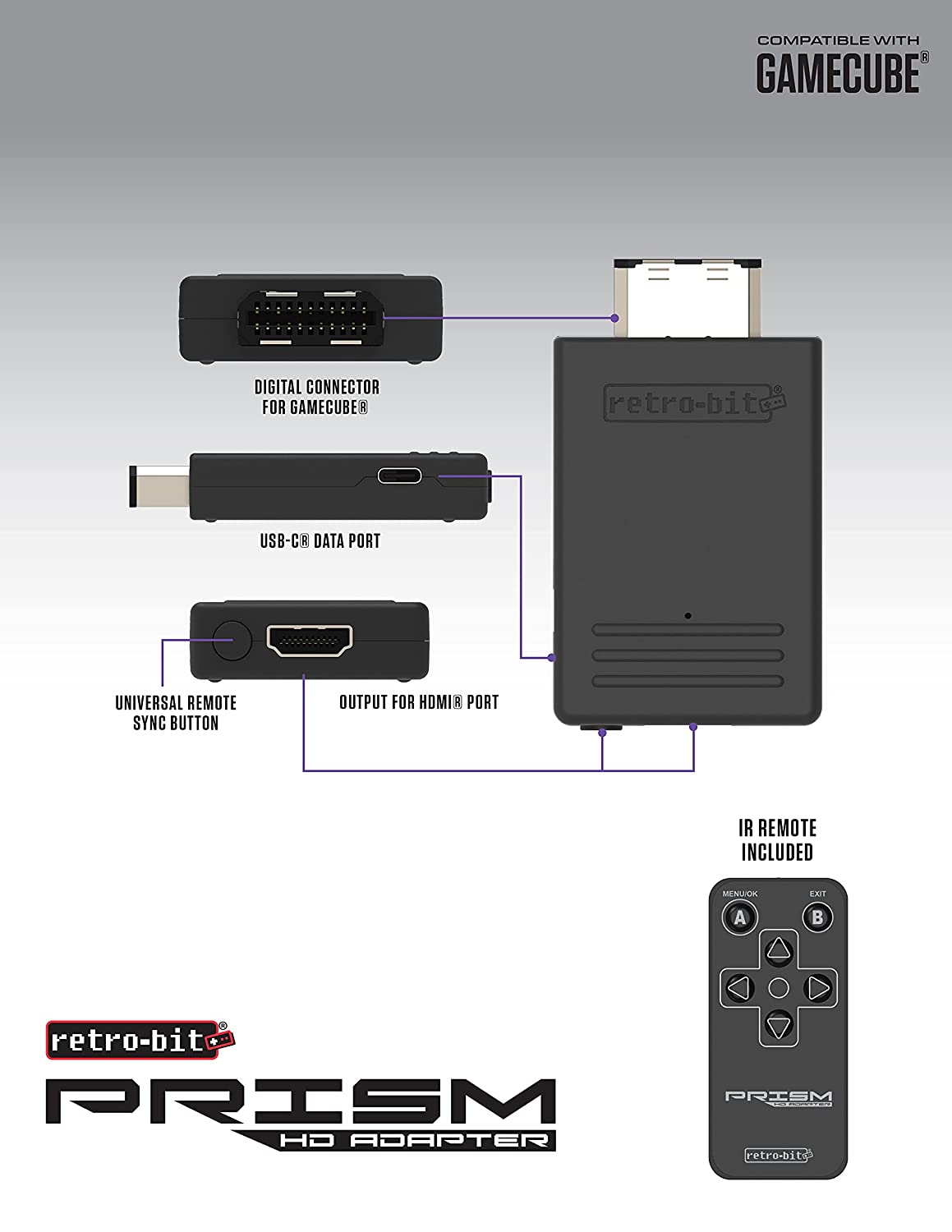 Retro - Bit Prism HDMI adapter voor Nintendo Gamecube - Gamesellers.nl