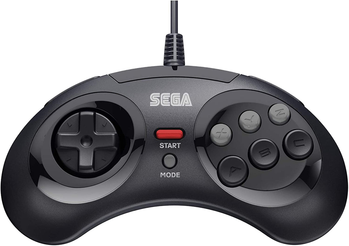 Retro - Bit Sega Mega Drive 8 - button USB controller black - Gamesellers.nl