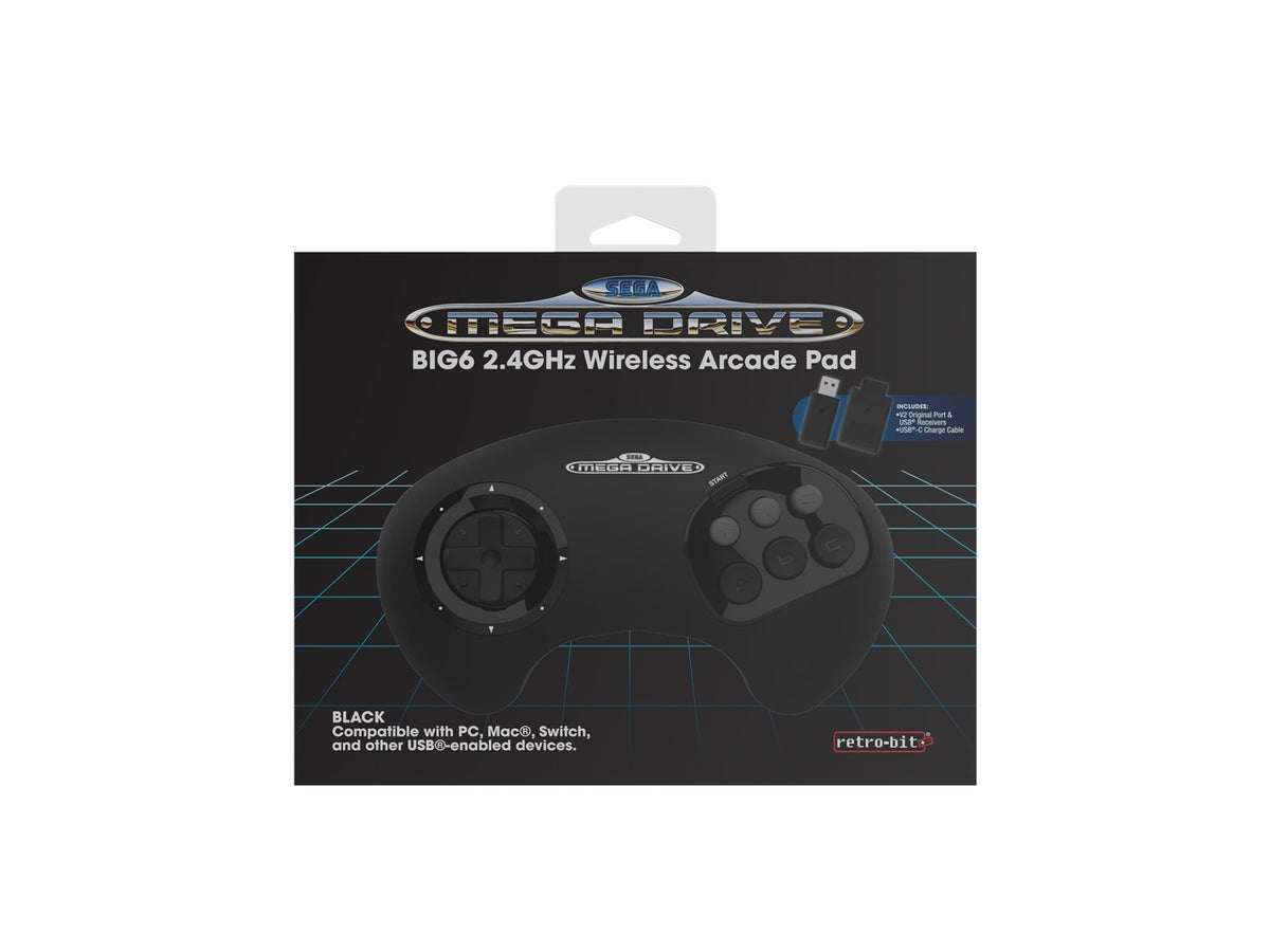 Retro - Bit SEGA Mega Drive BIG6 2.4G Wireless Controller - Gamesellers.nl