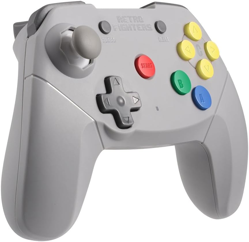 Retro Fighters Brawler64 2.4G wireless controller grey - Gamesellers.nl