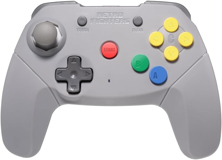 Retro Fighters Brawler64 2.4G wireless controller grey - Gamesellers.nl