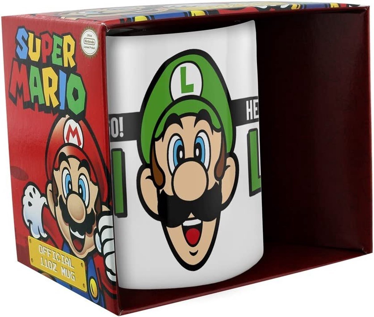 Super Mario Here we go Luigi mug - Gamesellers.nl