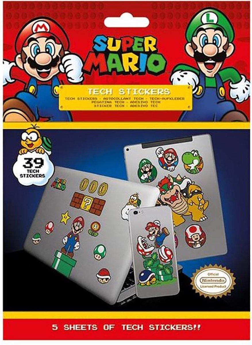 Super Mario - Mushroom Kingdom stickerset - Gamesellers.nl