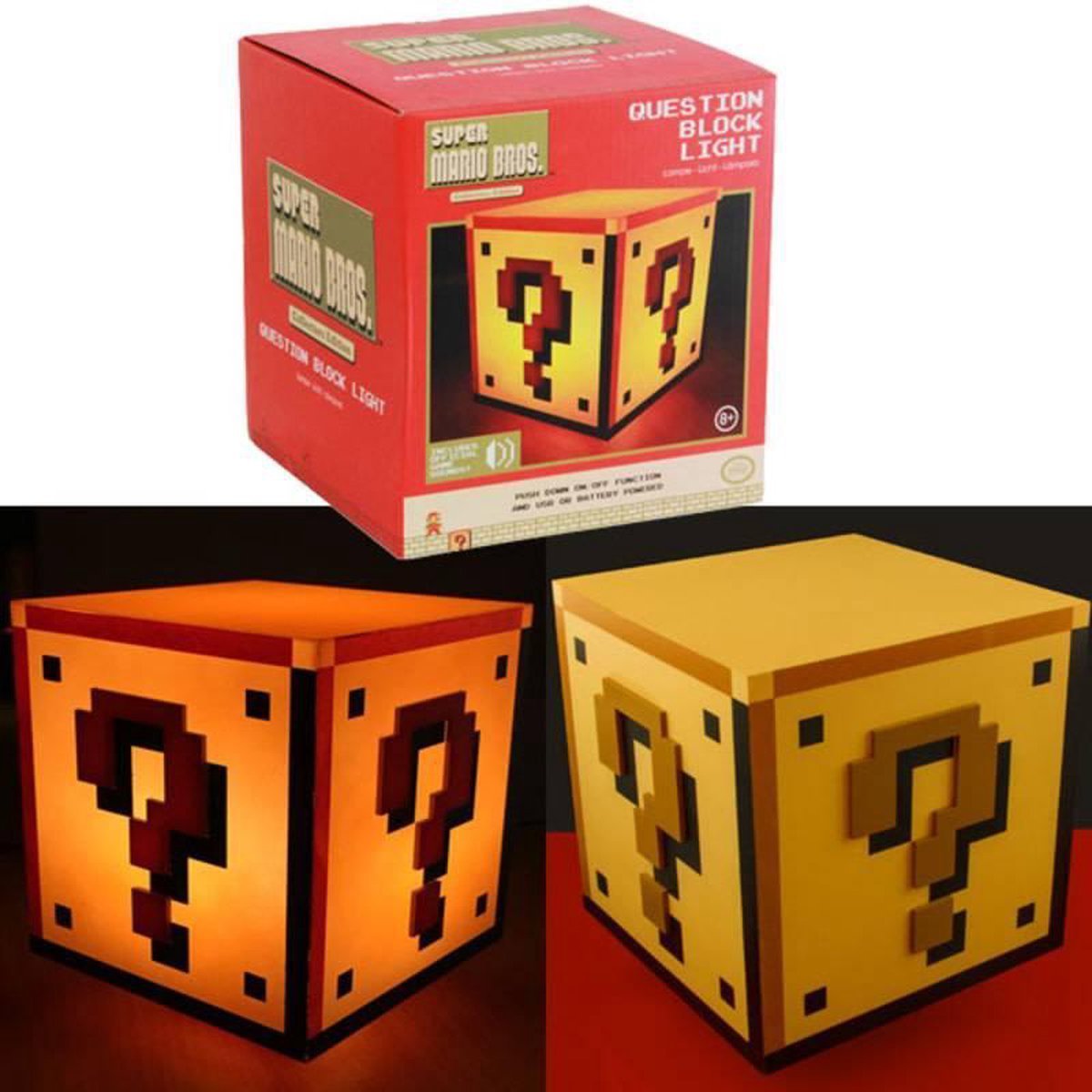 Super Mario Question block light - Gamesellers.nl